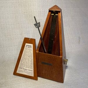 Vintage Seth Thomas Key-Wind Wood-Case Metronome